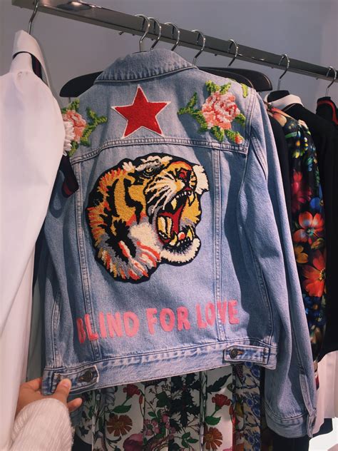 GUCCI DIY BLIND FOR LOVE Denim Jacket 